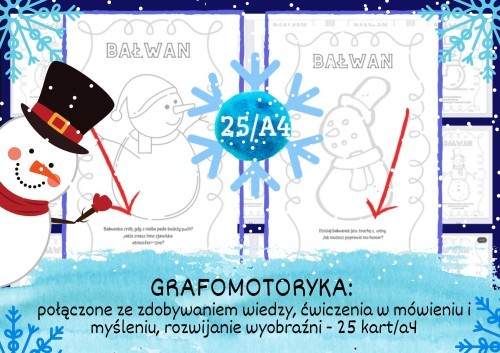 ZESTAW 213 POMOCE GOTOWE DO WYSYŁKI. POCZTA POLSKA.           BAŁWANKOWA GRAFOMOTORYKA POŁĄCZONA ZE ZDOBYWANIEM WIEDZY 