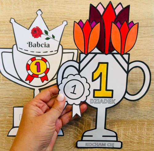 PUCHARY DLA BABCI I DZIADKA 4 WZORY NR 2.