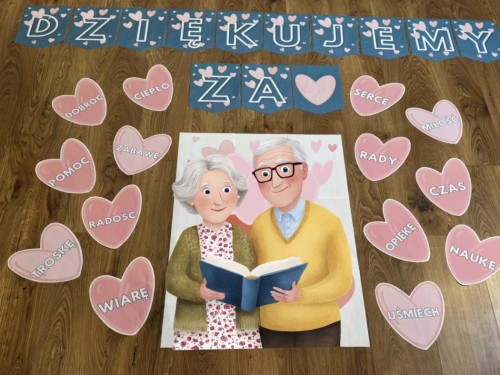 ZESTAW 221 POMOCE GOTOWE DO WYSYŁKI. POCZTA POLSKA.DEKORACJA DZIEŃ BABCI I DZIADKA DZIĘKUJEMY WAM.