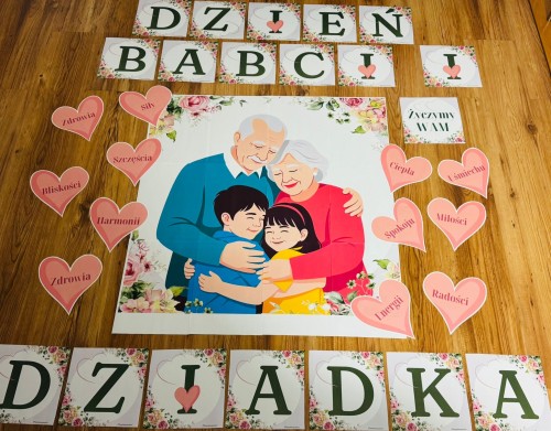 ZESTAW 223 POMOCE GOTOWE DO WYSYŁKI. POCZTA POLSKA.DEKORACJA DZIEŃ BABCI I DZIADKA ŻYCZYMY WAM.