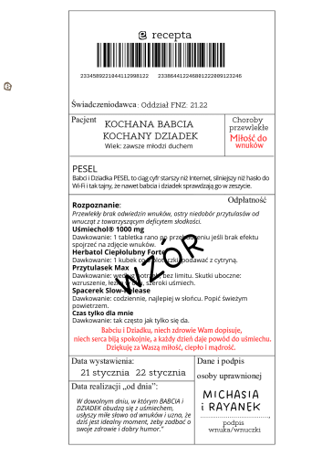 ZESTAW 3 RECEPTY  DLA BABCI, DZIADKA I WSPÓLNE DLA DZIADKÓW - 3 STRONY + GRATIS 18 STRON KOLOROWANKA XXL