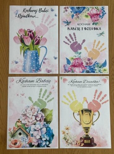 ZESTAW 5 - DYPLOMY DLA BABCI I DZIADKA ODBIJAMY RĄCZKI 