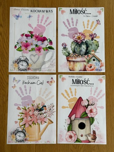 ZESTAW 8 - DYPLOMY DLA BABCI I DZIADKA ODBIJAMY RĄCZKI 