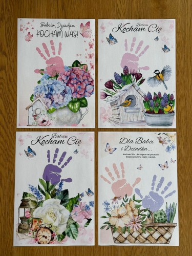 ZESTAW 247 POMOCE GOTOWE DO WYSYŁKI. POCZTA POLSKA.ZESTAW 6 - DYPLOMY DLA BABCI I DZIADKA ODBIJAMY RĄCZKI