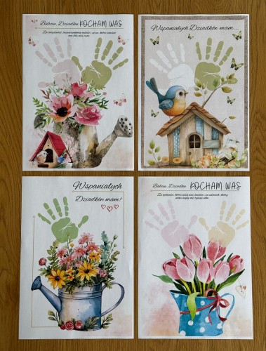 ZESTAW 248 POMOCE GOTOWE DO WYSYŁKI. POCZTA POLSKA.ZESTAW 7 - DYPLOMY DLA BABCI I DZIADKA ODBIJAMY RĄCZKI 