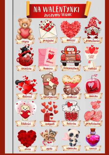 ZESTAW 280 POMOCE GOTOWE DO WYSYŁKI. POCZTA POLSKA.NA WALENTYNKI ŻYCZYMY WAM DEKORACJA NA DRZWI 22 STRONY
