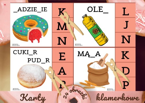 TŁUSTY CZWARTKEK - KARTY KLAMERKOWE