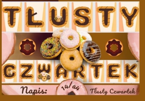 TŁUSTY CZWARTKE NAPIS