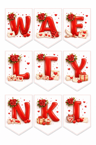 NAPIS WALENTYNKI CZERWONY NR.2