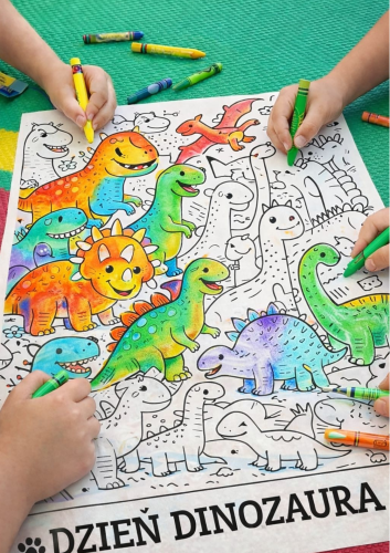 DINOZAURY KOLOROWANKI XXL 10, 20 STRON NR 1.