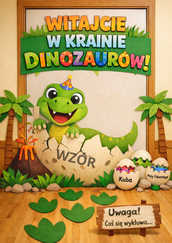 DEKORACJA WITAJCIE W KRAINIE DINOZAURÓW 9, 20 STRON