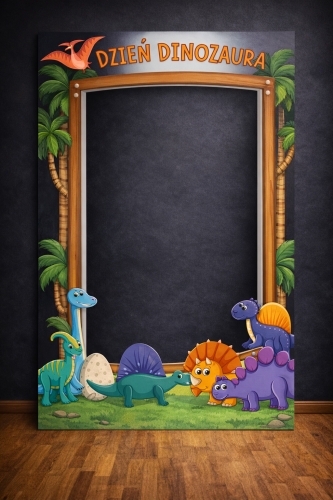 FOTOBUDKA DINOZAURY KWADRATOWA 9 LUB 16 STRON 