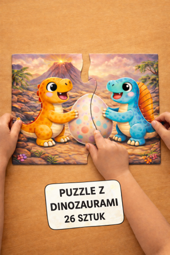  PUZZLE DINOZAURY 26 SZTUK
