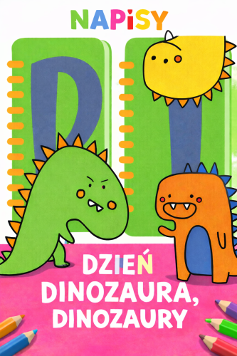 NAPIS DZIEŃ DINOZAURA DLA MALUSZKA