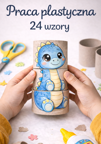 DINOZAURY PRACA PLASTYCZNA 24 SZTUK 