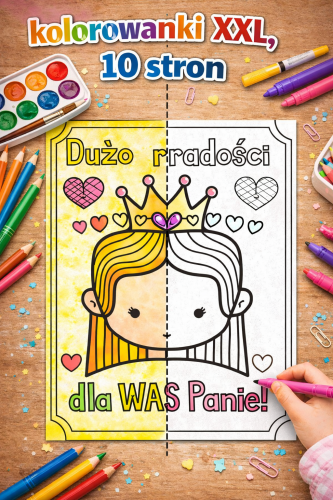 8 MARCA KOLOROWANKA XXL Z KSIĘŻNICZKĄ 10 STRON