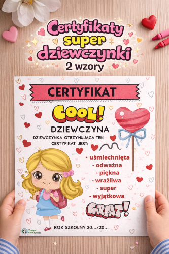 CERTYFIKAT SUPER DZIEWCZYNKI NR 5