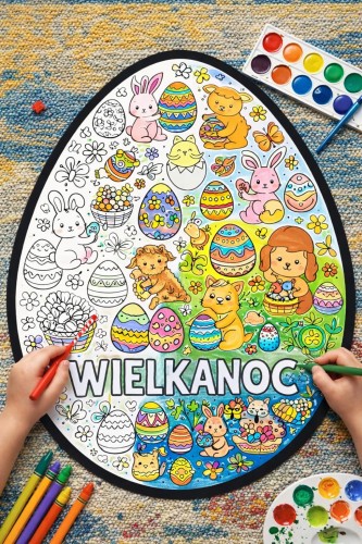 PISANKA KOLOROWANKA XXL 25 STRON
