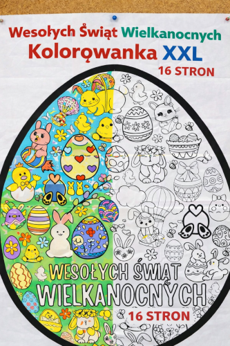  DUŻA PISANKA KOLOROWANKA XXL 16 STRON