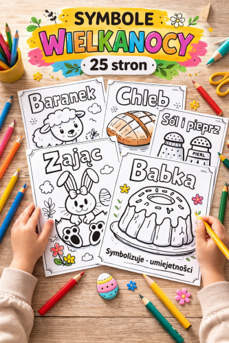 SYMBOLE WIELKANOCY - KARTY MANUALNE  25/A4