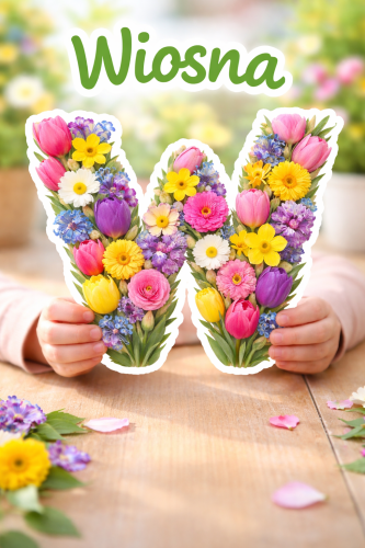  ZESTAW 332 POMOCE GOTOWE DO WYSYŁKI. POCZTA POLSKA. NAPIS WIOSNA KWIATY