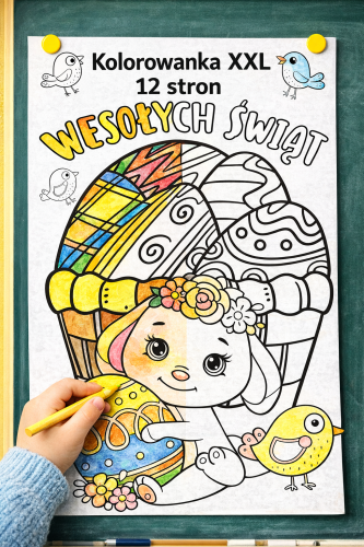 WIELKANOCNA KOLOROWANKA XXL 12/A4 