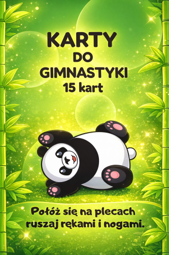 KARTY DO GIMNASTYKI Z PANDĄ