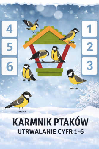 KARMNIK PTAKÓW UTRWALANIE CYFR 1-7 - 16 STRON 