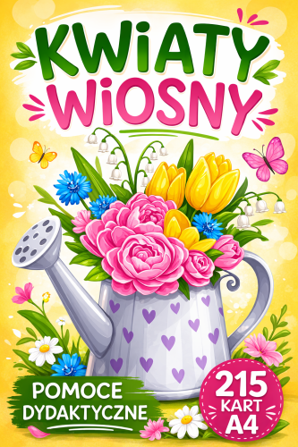 KWIATY WIOSNY PAKIET XXXL - 215 KART/A4