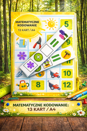 WIOSNA - MATEMATYCZNE KODOWANIE 13 KART