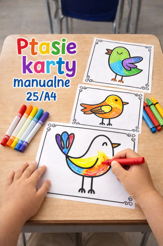  PTASIE KARTY MAUALNE 25 WZORÓW