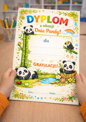 DYPLOMY PANDA 3 WZORY
