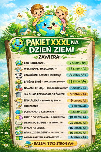 PAKIET DZIEŃ ZIEMI XXL +  PREZENTACJA  MULTIMEDIALNA GENIALLY  +  MP4 