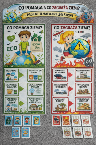 DZIEŃ ZIEMI, CZYLI CO POMAGA  A CO ZAGRAŻA ZIEMI? - PROJEKT TEMATYCZNY XXL  36 STRON 