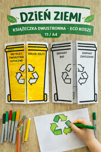 DZIEŃ ZIEMI KSIĄŻECZKA  DWUSTRONNA  ECO KOSZE 11/A4