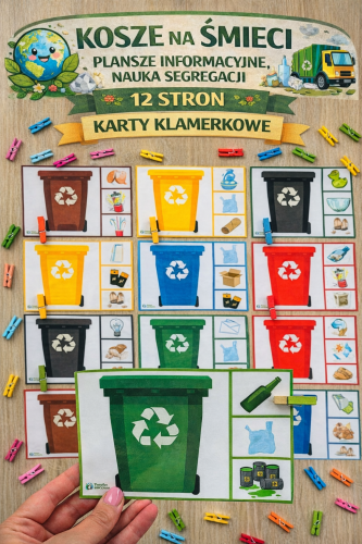 KOSZE DZIEŃ ZIEMI - PRZYPORZĄDKOWANIE, SEGREGACJA  ŚMIECI 18 STRON 