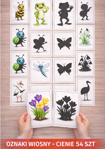 OZNAKI WIOSNY CIENIE 54 SZTUK