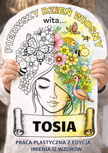 PRACA PLASTYCZNA Z EDYCJĄ IMIENNA 12 WZORÓW