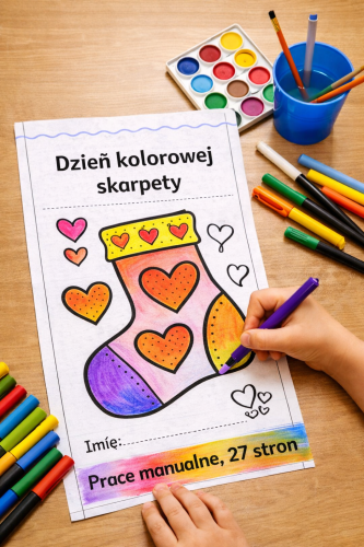 DZIEŃ SKARPETKI - KARTY MANUALNE 27/A4