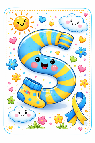 NAPIS DZIEŃ KOLOROWEJ SKARPETKI  