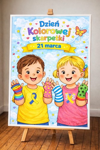 DZIEŃ KOLOROWEJ SKARPETKI PLAKAT XXL 9 I 16 STRON 