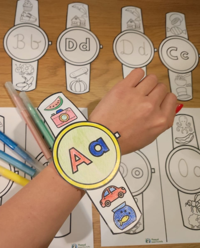 ZEGARKI ALFABET CZARNO-BIAŁY 66 ELEMENTÓW