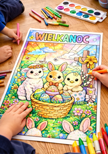 WITRAŻ KOLOROWANKA XXL WIELKANOC KOLOROWANKA 16 STRON