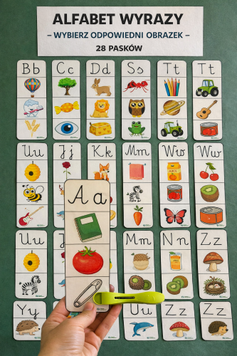 ALFABET WYRAZY - WYBIERZ ODPOWIEDNI OBRAZEK 28 PASKÓW