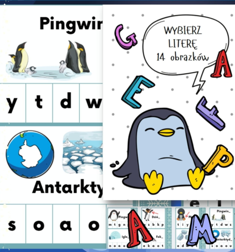 PINGWINY WYBIERZ LITERĘ