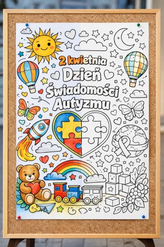 KOLOROWANKA XXL DZIEŃ ŚWIADOMOŚCI AUTYZMU 16 STRON