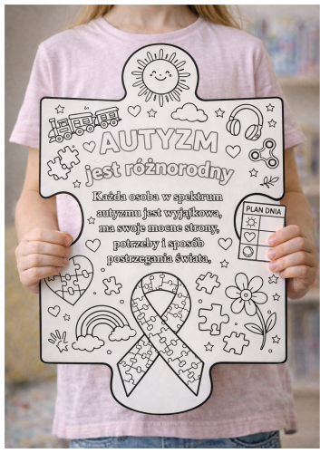PUZZLE DZIEŃ ŚWIADOMOŚCI AUTYZMU 15 STRON 