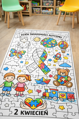 KOLOROWANKA XXL DZIEŃ ŚWIADOMOŚCI AUTYZMU 16 STRON 