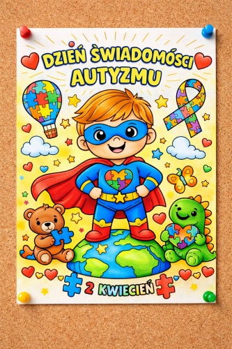 KOLOROWANKA XXL DZIEŃ ŚWIADOMOŚCI AUTYZMU 16 STRON 