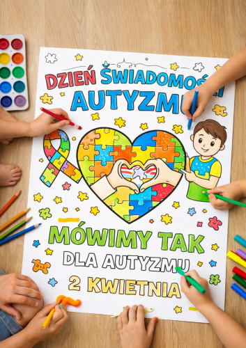 DZIEŃ AUTYZMU KOLOROWANKA XXL 16 STRON 